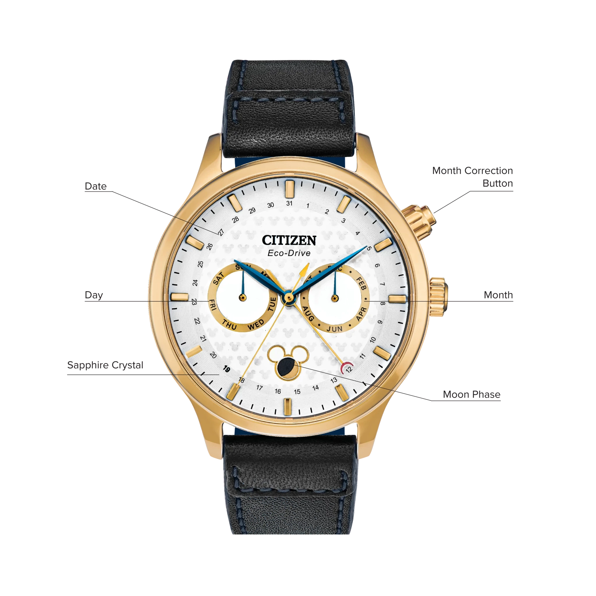 【2点セット】Burton FEAHTER 140cm & CITIZEN Mickey Mouse White Dial Leather Strap AP1058-11W | CITIZEN